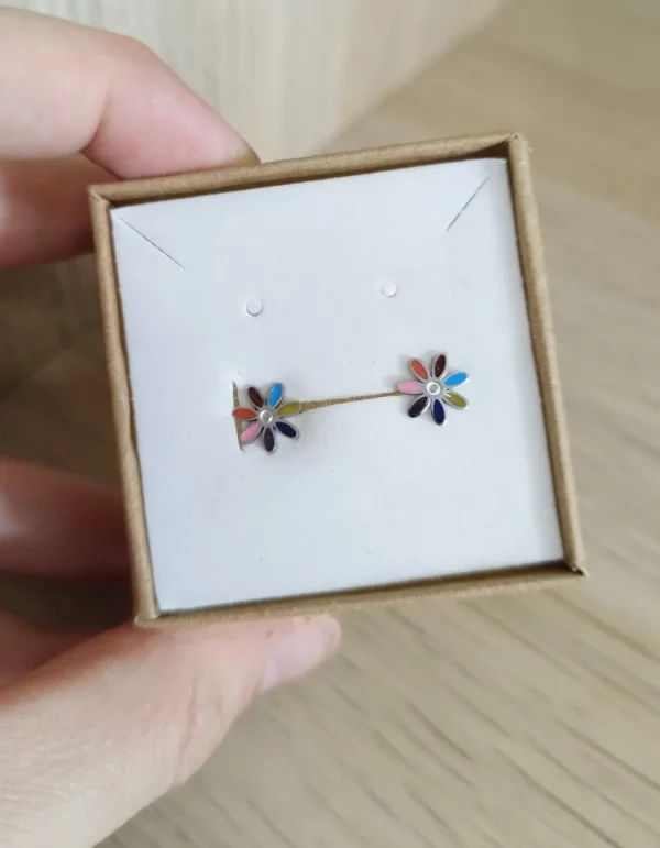 Pendientes Florecitas Colores