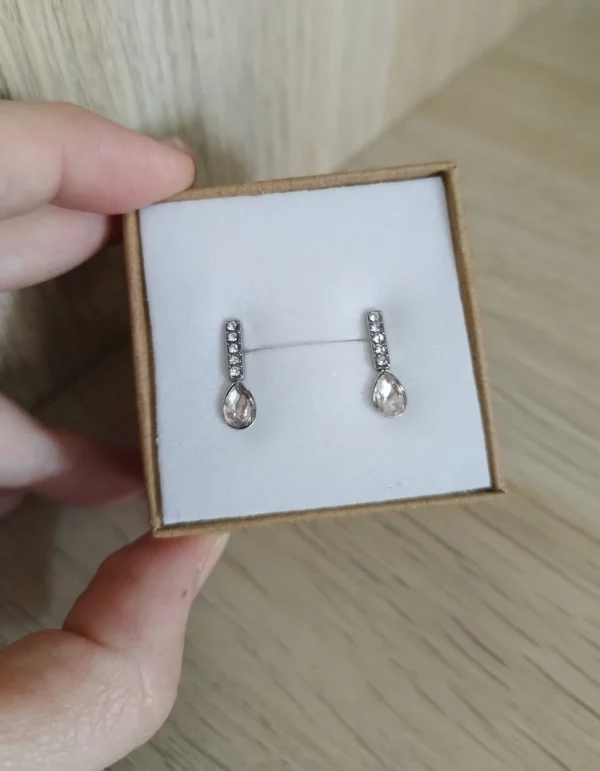 Pendientes Brillantes Blancos