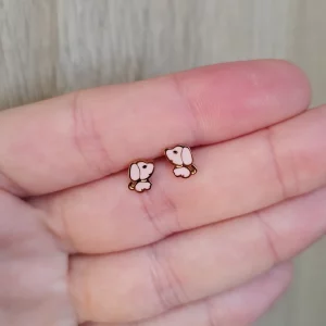 Pendientes Perrito Rosa