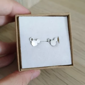 Pendientes Mickey Plateado