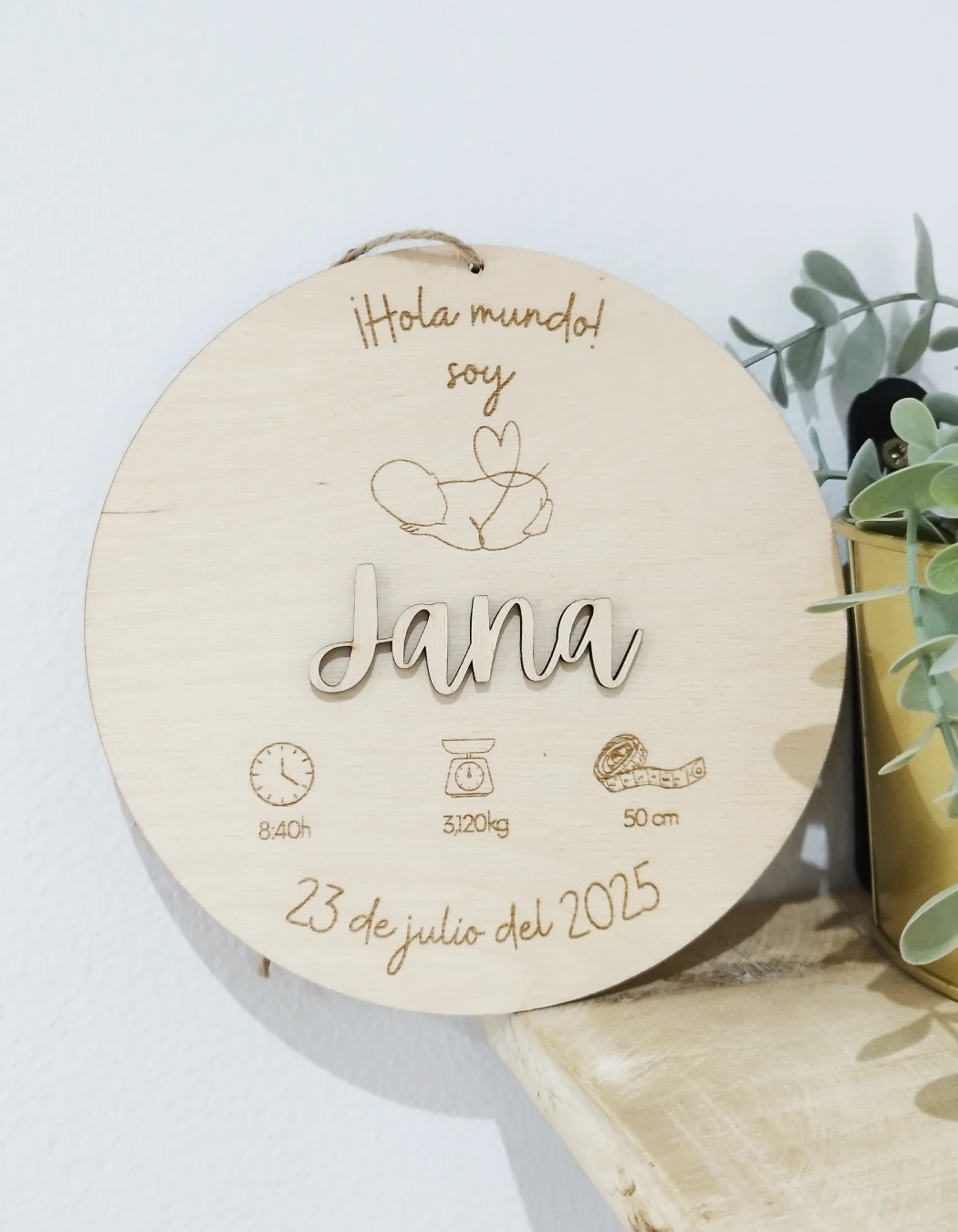 Placa Bebé Nacimiento - Imagen 2