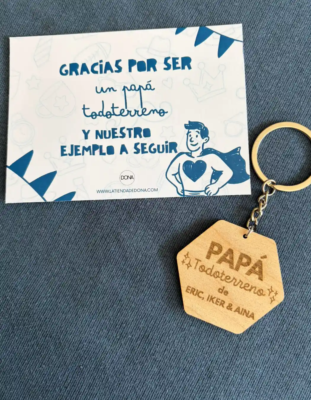 Pack Tarjetero+Llavero Papá Todoterreno - Imagen 2