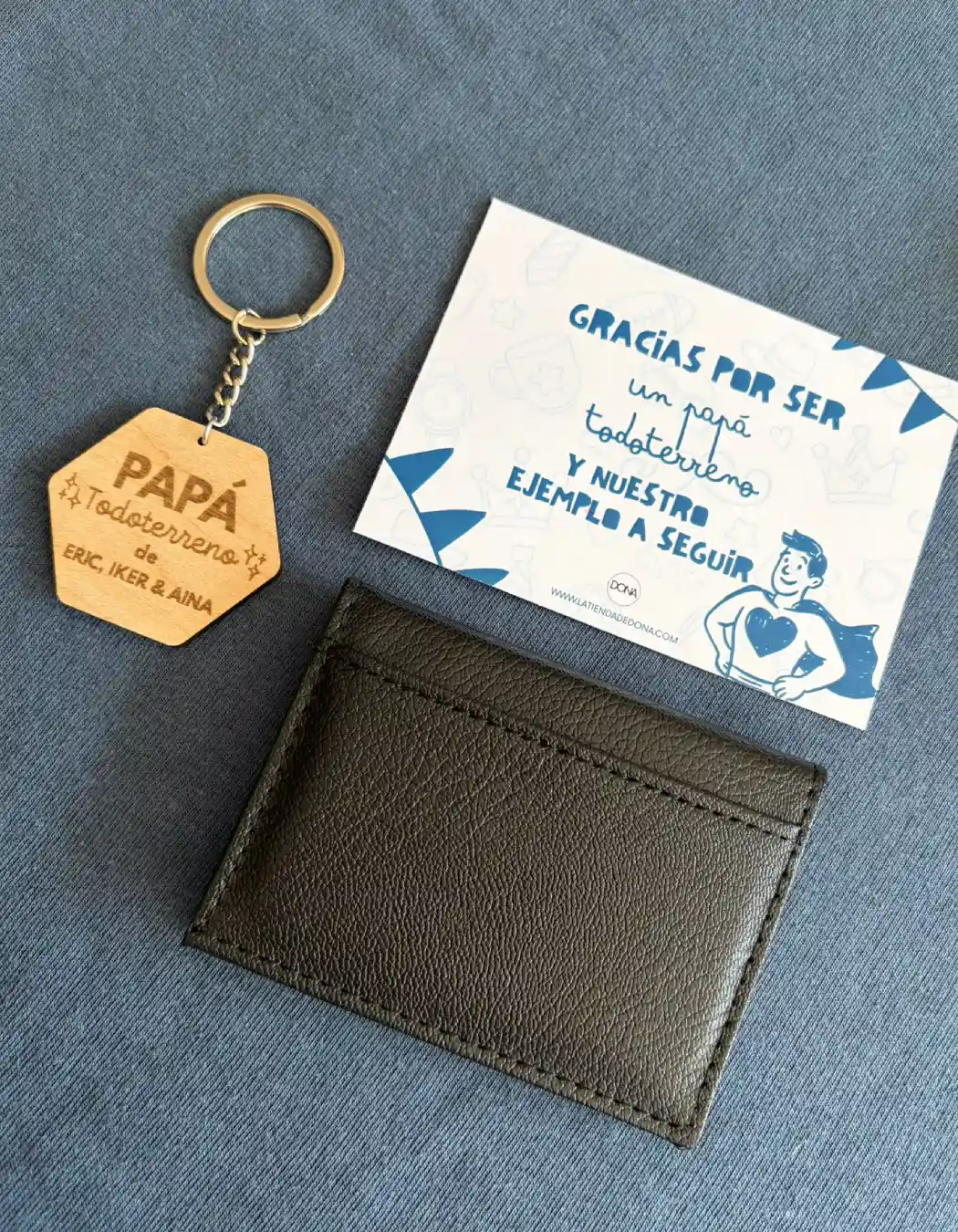 Pack Tarjetero+Llavero Papá Todoterreno